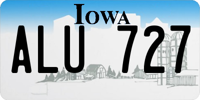 IA license plate ALU727