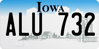 IA license plate ALU732