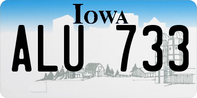 IA license plate ALU733