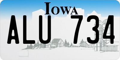 IA license plate ALU734