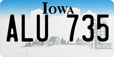 IA license plate ALU735