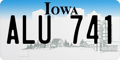 IA license plate ALU741