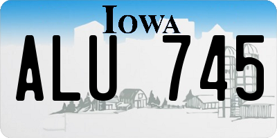 IA license plate ALU745