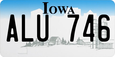IA license plate ALU746