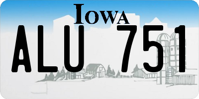 IA license plate ALU751