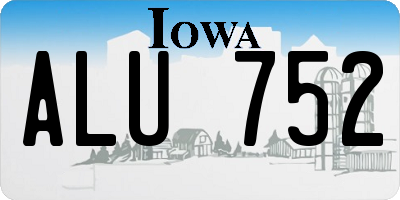 IA license plate ALU752