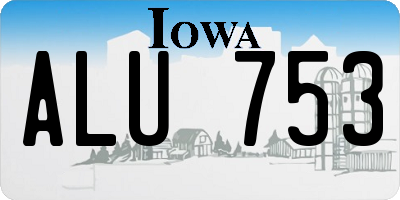 IA license plate ALU753