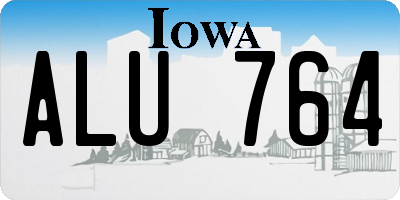 IA license plate ALU764