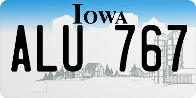IA license plate ALU767