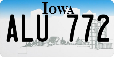 IA license plate ALU772