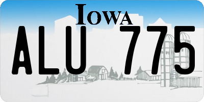 IA license plate ALU775