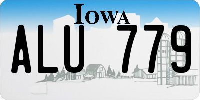 IA license plate ALU779