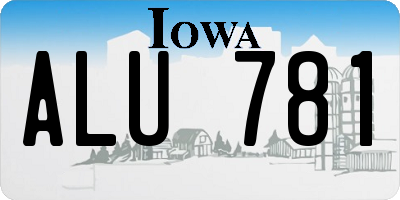 IA license plate ALU781