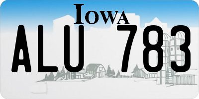 IA license plate ALU783