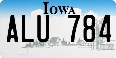 IA license plate ALU784
