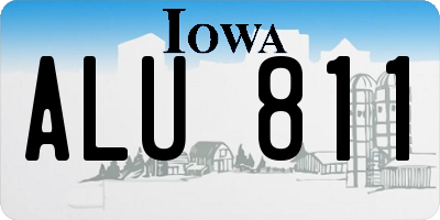 IA license plate ALU811