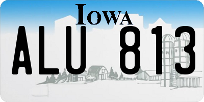 IA license plate ALU813