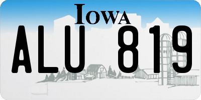 IA license plate ALU819