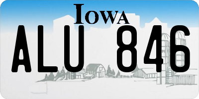 IA license plate ALU846