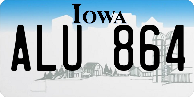 IA license plate ALU864