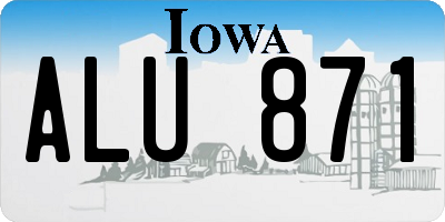 IA license plate ALU871
