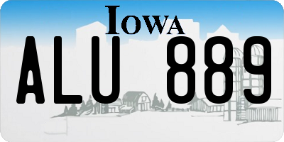 IA license plate ALU889