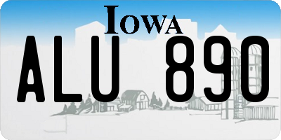 IA license plate ALU890
