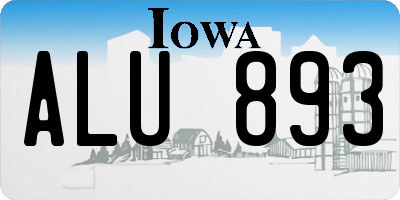 IA license plate ALU893