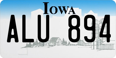 IA license plate ALU894