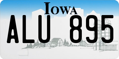 IA license plate ALU895