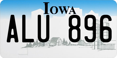 IA license plate ALU896