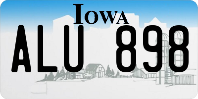 IA license plate ALU898