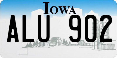 IA license plate ALU902