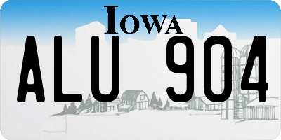 IA license plate ALU904