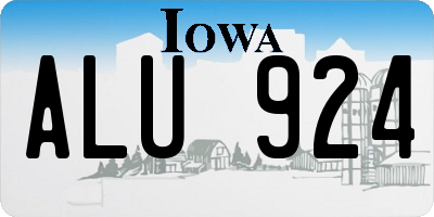 IA license plate ALU924