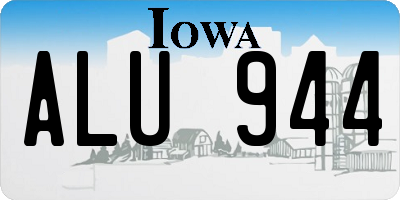 IA license plate ALU944