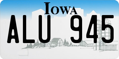 IA license plate ALU945