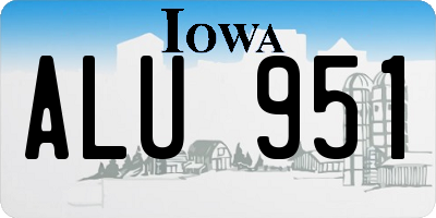 IA license plate ALU951