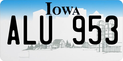 IA license plate ALU953