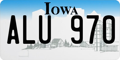 IA license plate ALU970