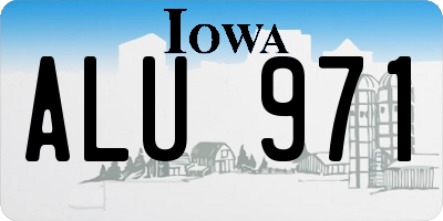 IA license plate ALU971