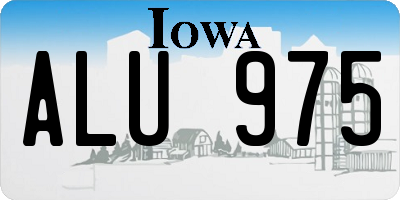 IA license plate ALU975