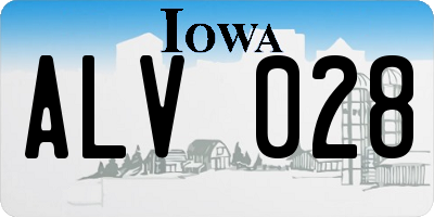 IA license plate ALV028