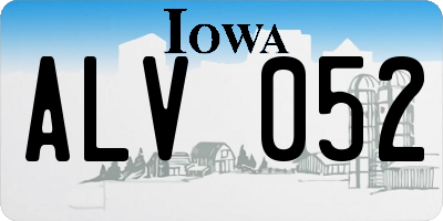 IA license plate ALV052