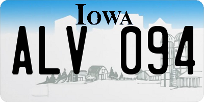IA license plate ALV094
