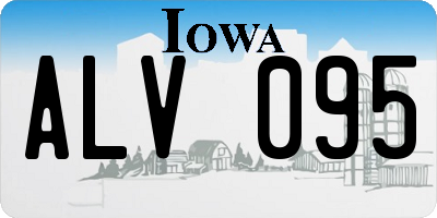 IA license plate ALV095