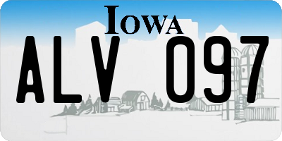 IA license plate ALV097