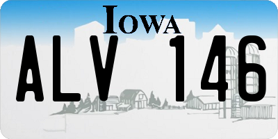 IA license plate ALV146