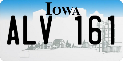 IA license plate ALV161