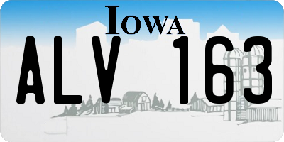 IA license plate ALV163